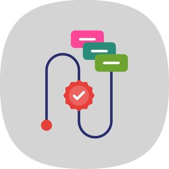 Workflow Flat Curve Icon Design vector