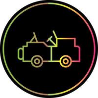 Jeep Line Gradient Due Color Icon Design vector