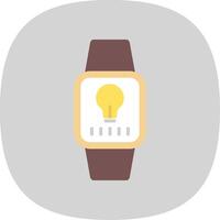 reloj de pulsera plano curva icono diseño vector