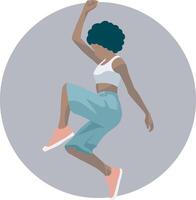Street Dance Girl Illustration. vector