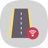 Road Flat Curve Icon Design vector