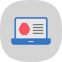 Laptop Flat Curve Icon Design vector