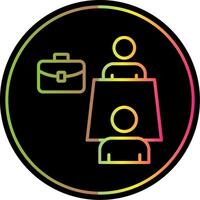 Business Meeting Line Gradient Due Color Icon Design vector