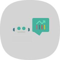 Prediction Flat Curve Icon Design vector