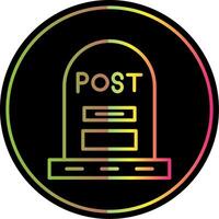 Post Line Gradient Due Color Icon Design vector