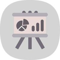 Whiteboard Flat Curve Icon Design vector