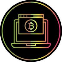 OnLine Circle Multi Circle Money Line Gradient Due Color Icon Design vector