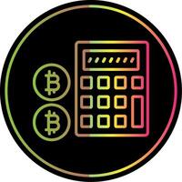 Calculator Calculator Line Gradient Due Color Icon Design vector