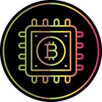 Bitcoin Process Line Gradient Due Color Icon Design vector