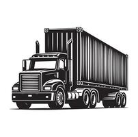 Truck icon illustration SILHOUETTE vector