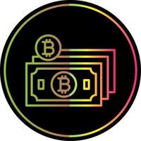 Bitcoin Cash Line Gradient Due Color Icon Design vector