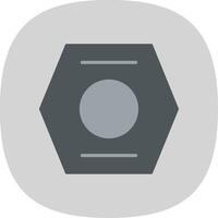 Nut Flat Curve Icon Design vector