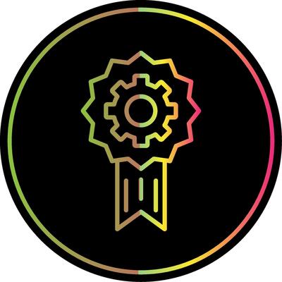 Computer control Line Gradient Due Color Icon Design