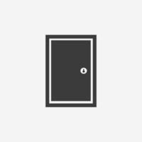 door icon. exit, enter, entry, inside, log in, entrance symbol sign vector