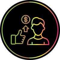 Brainstorming Line Gradient Due Color Icon Design vector