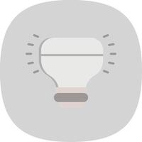 Light Bulb Flat Curve Icon Design vector