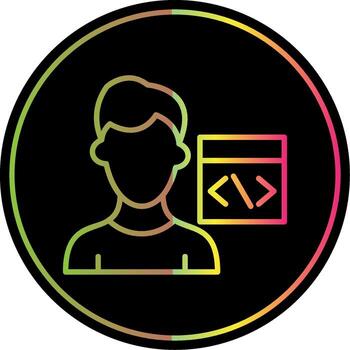 grua levantamiento línea degradado debido color icono diseño vector