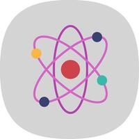 Atom Flat Curve Icon Design vector