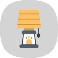 Lamp Flat Curve Icon Design vector