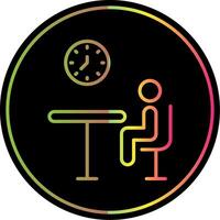 Nuclear Line Gradient Due Color Icon Design vector