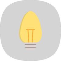 Candle Light Flat Curve Icon Design vector