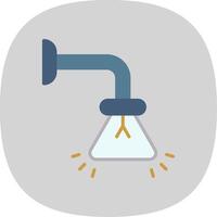 Lamp Flat Curve Icon Design vector