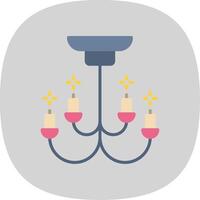 Chandelier Flat Curve Icon Design vector