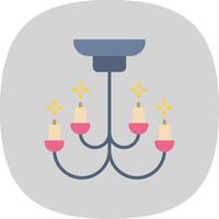 Chandelier Flat Curve Icon Design vector