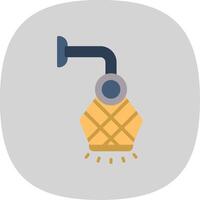 Lamp Flat Curve Icon Design vector