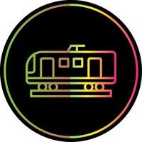 alto velocidad tren línea degradado debido color icono diseño vector