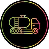 Tank Car Line Gradient Due Color Icon Design vector