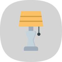 Lamp Flat Curve Icon Design vector