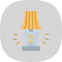 Lamp Flat Curve Icon Design vector