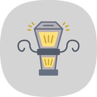 Street Light Flat Curve Icon Design vector