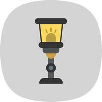 Lamp Flat Curve Icon Design vector