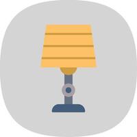 Lamp Flat Curve Icon Design vector