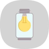 Lamp Flat Curve Icon Design vector