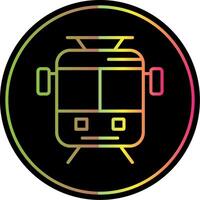 Old Tram Line Gradient Due Color Icon Design vector