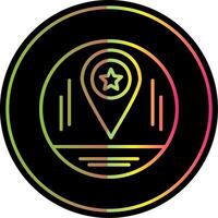 Map Marker Line Gradient Due Color Icon Design vector