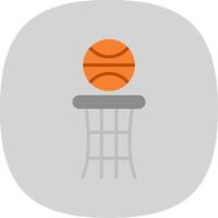 baloncesto plano curva icono diseño vector