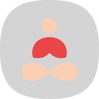 Yoga Flat Curve Icon Design vector