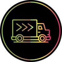 Delivery Truck Line Gradient Due Color Icon Design vector