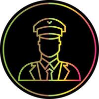 Pilot Line Gradient Due Color Icon Design vector