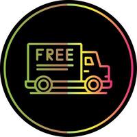 Free Delivery Line Gradient Due Color Icon Design vector