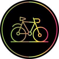 Bicycle Line Gradient Due Color Icon Design vector