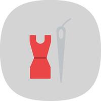 Dressmaking Flat Curve Icon Design vector