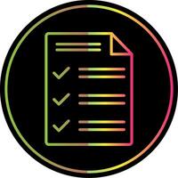 Customs Declaration Line Gradient Due Color Icon Design vector