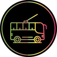 Trolleybus Line Gradient Due Color Icon Design vector