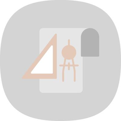 Interior Design Flat Curve Icon Design