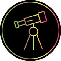 Telescope Line Gradient Due Color Icon Design vector